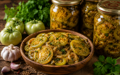 FRIED GREEN TOMATOES IN OIL