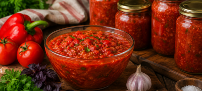 CHOPPED RED TOMATOES FOR WINTER