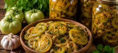 FRIED GREEN TOMATOES IN OIL