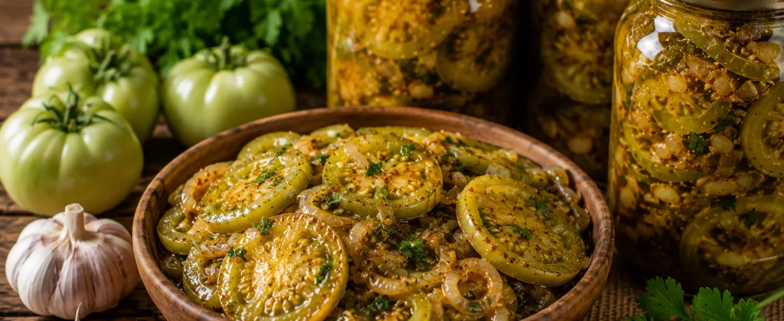 FRIED GREEN TOMATOES IN OIL