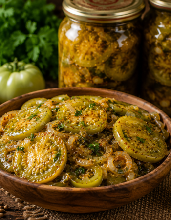 FRIED GREEN TOMATOES IN OIL
