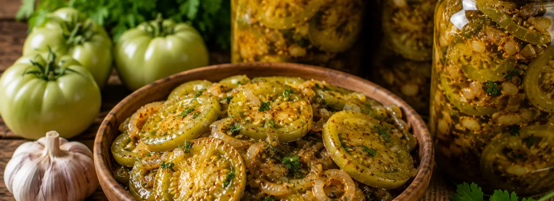 FRIED GREEN TOMATOES IN OIL