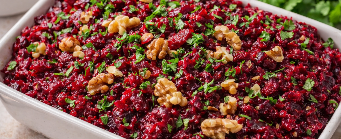 Georgian Salad with Garlic and Walnuts
