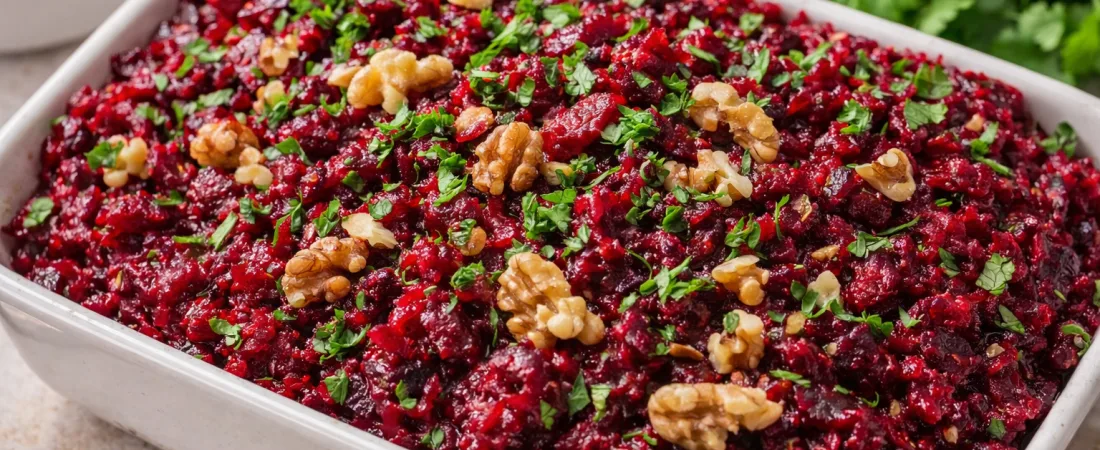 Georgian Salad with Garlic and Walnuts