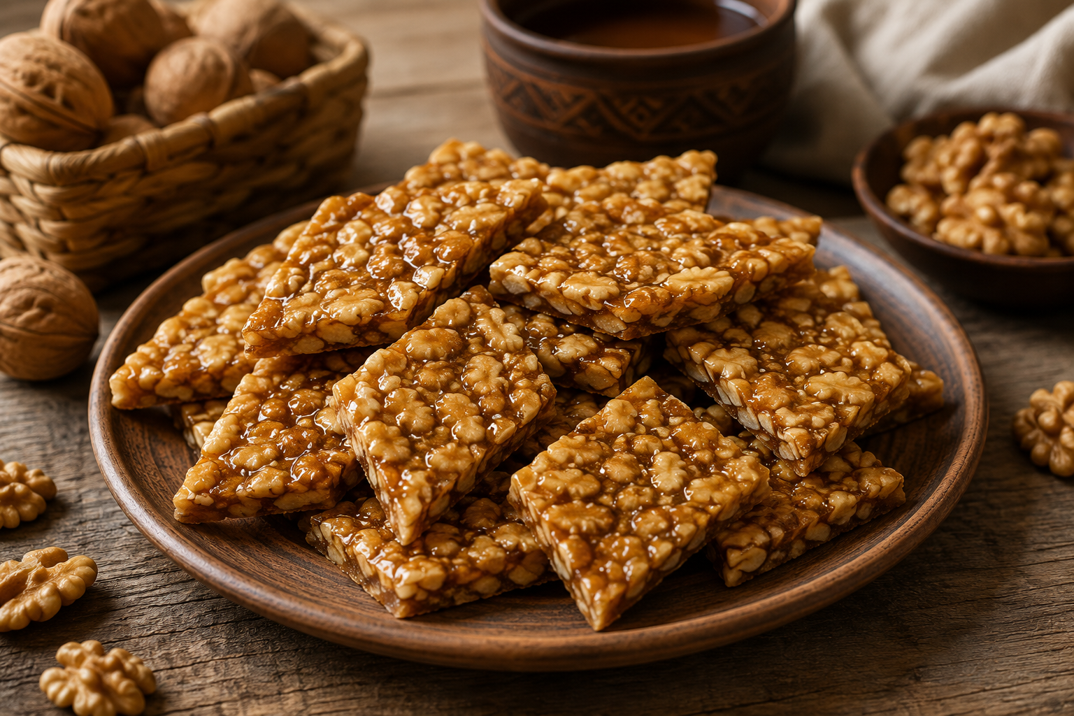 GOZINAKI – TRADITIONAL GEORGIAN WALNUT AND HONEY CANDY